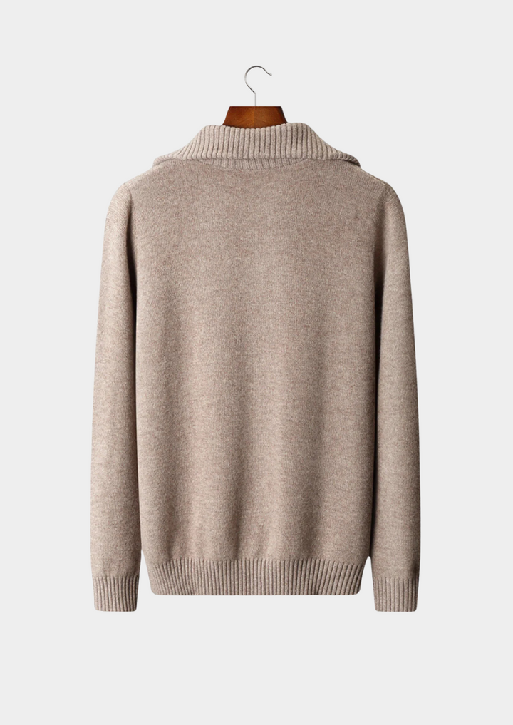 NOBA WOOL QUARTER ZIP SWEATER