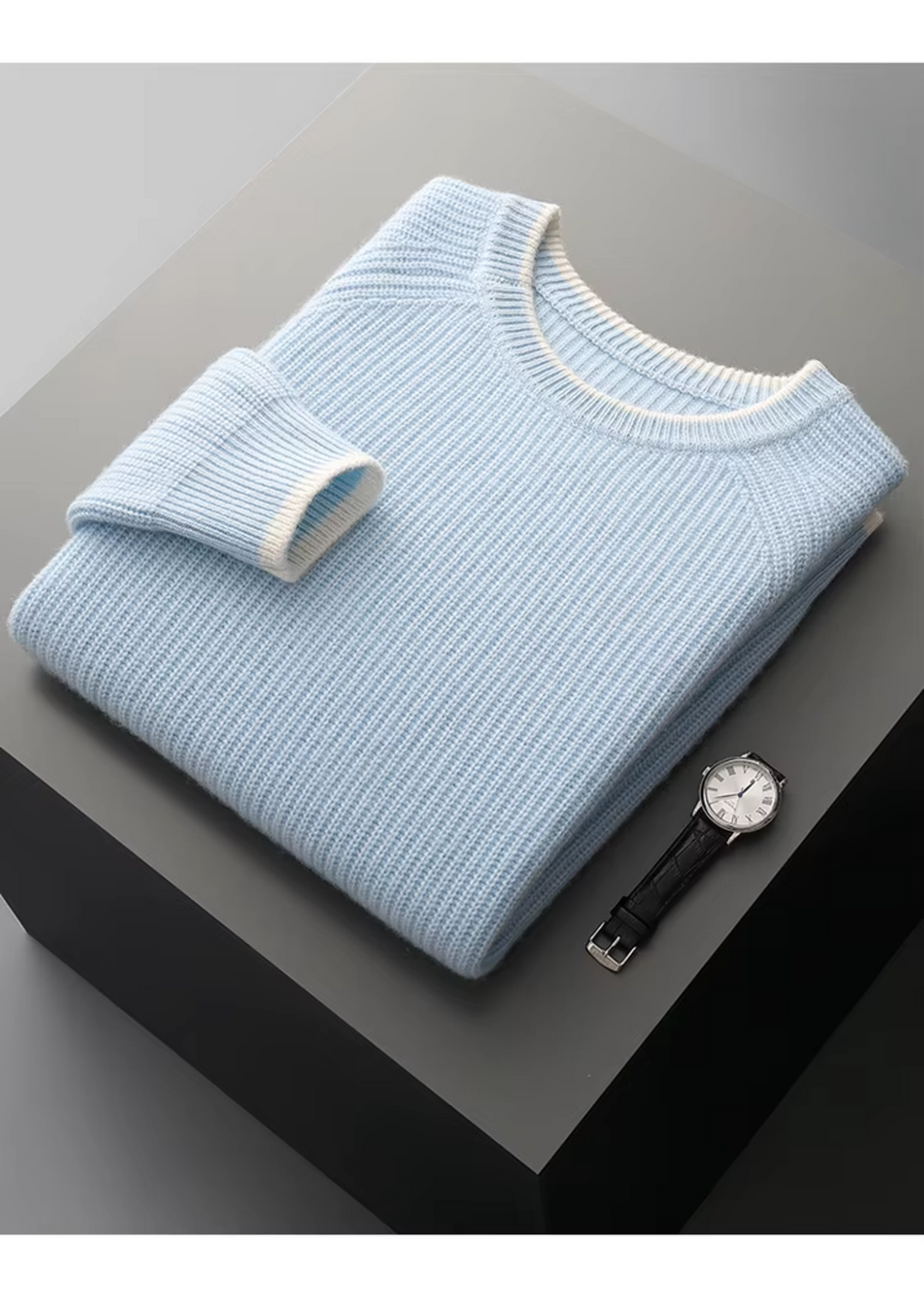 NOBA WOOL TWO TONE CREWNECK
