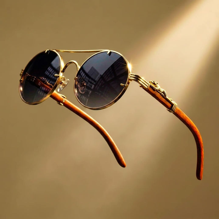Jaguara Wooden Retro Shades - Onyx Black