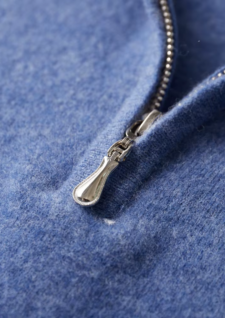NOBA WOOL HALF ZIP POLO