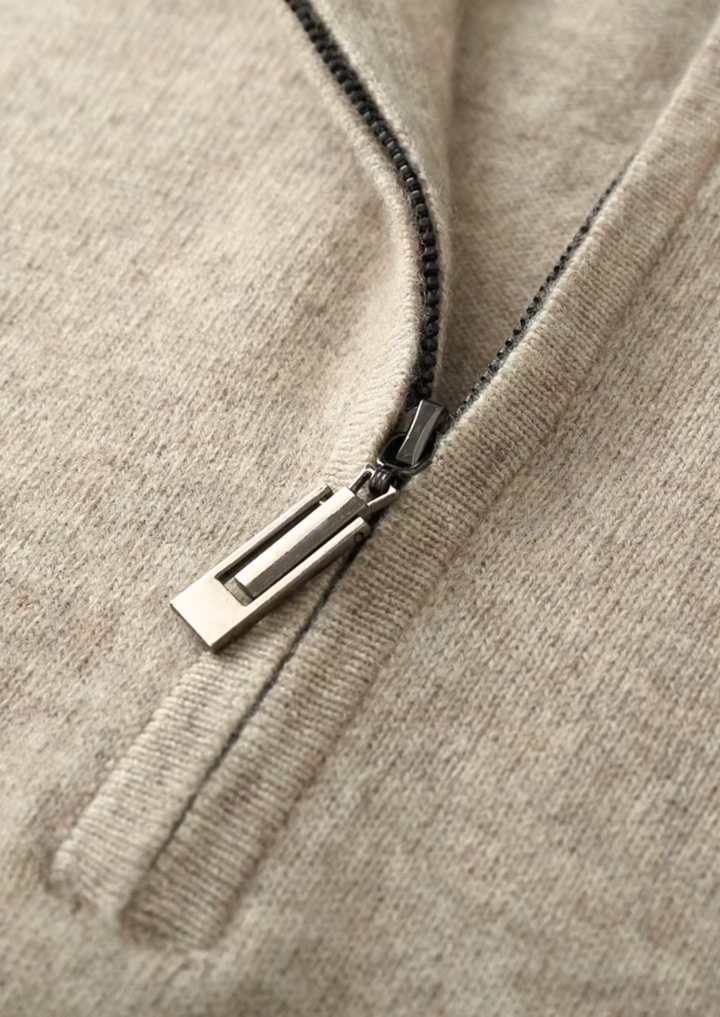 NOBA WOOL HALF ZIP SWEATER