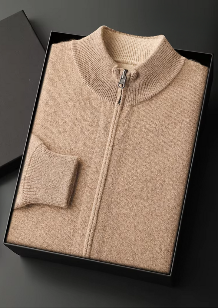 NOBA WOOL ZIP CARDIGAN