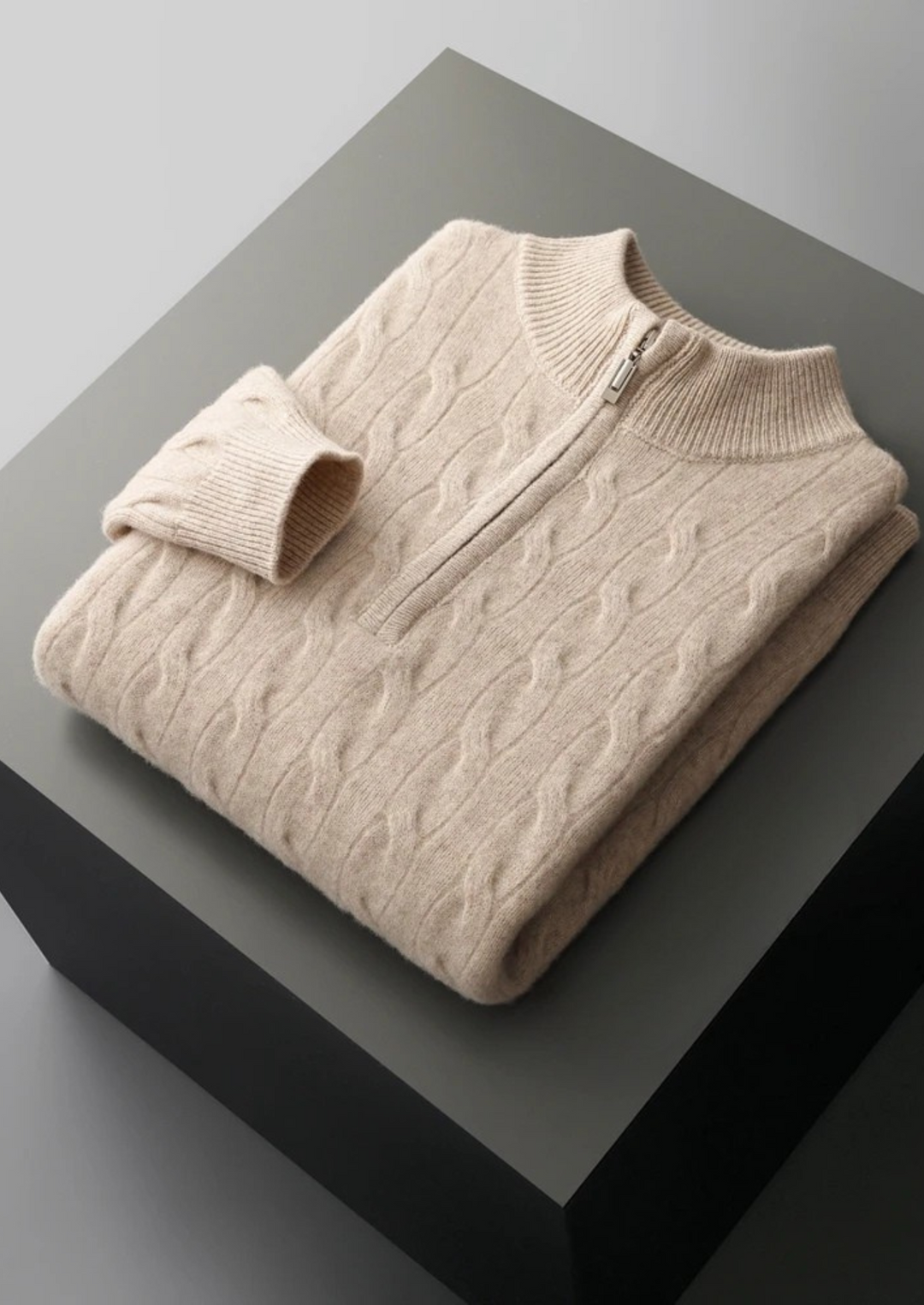 NOBA WOOL CABLE HALF ZIP