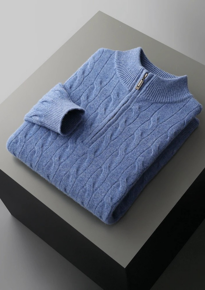 NOBA WOOL CABLE HALF ZIP