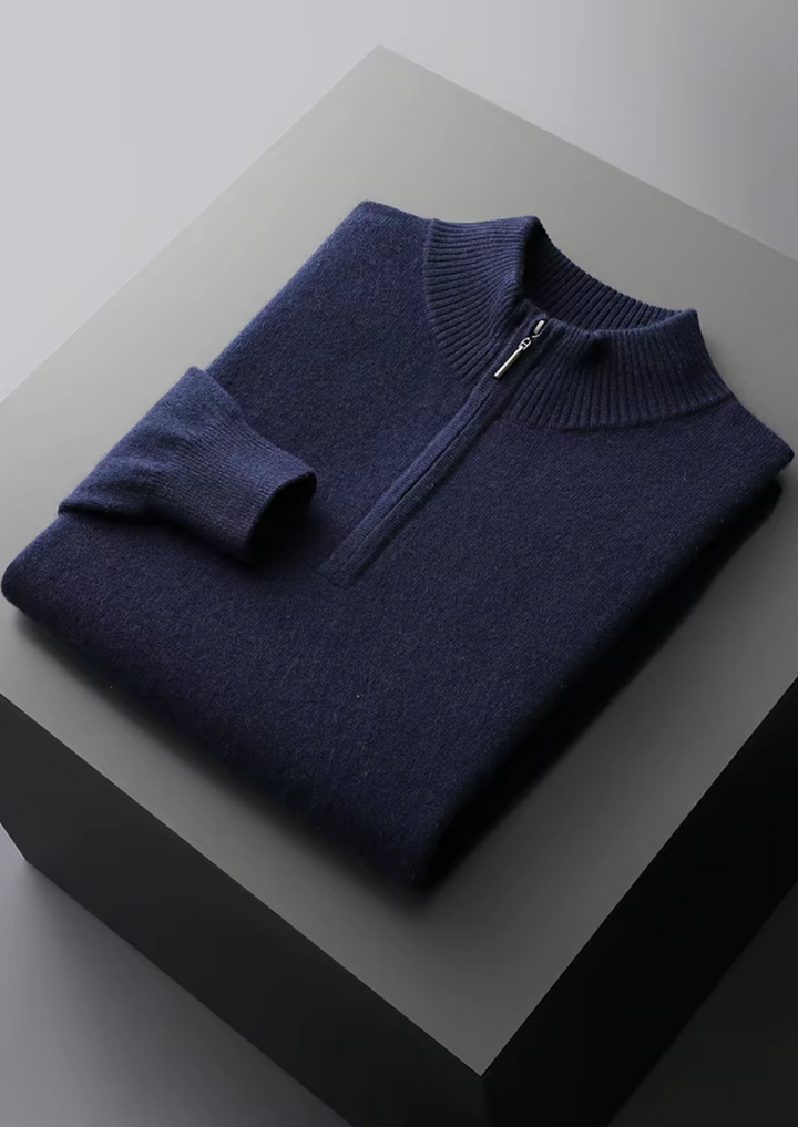 NOBA WOOL HALF ZIP SWEATER