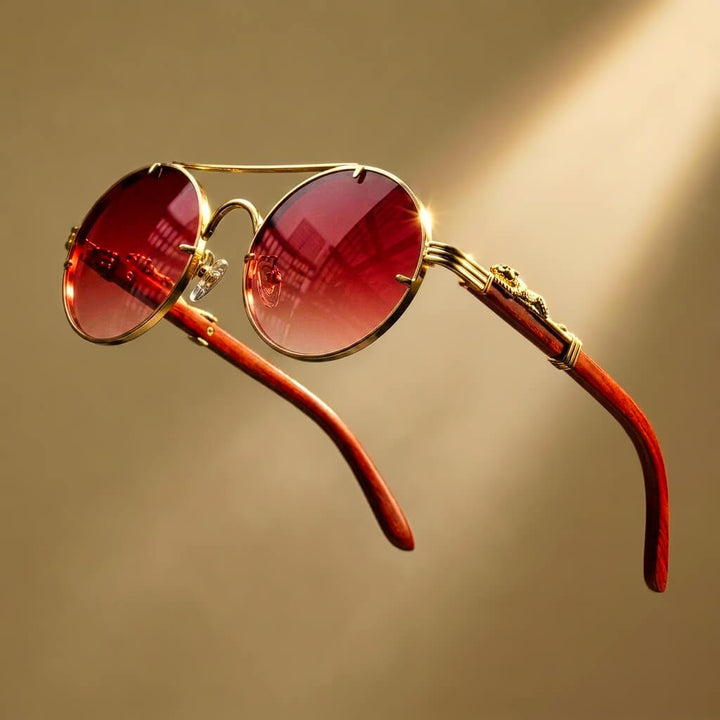Jaguara Wooden Retro Shades - Blossom Pink