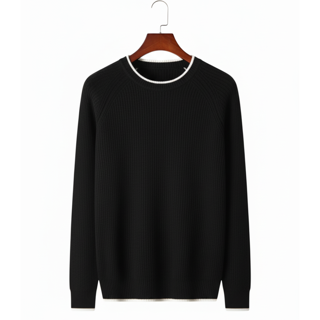 NOBA WOOL TWO TONE CREWNECK