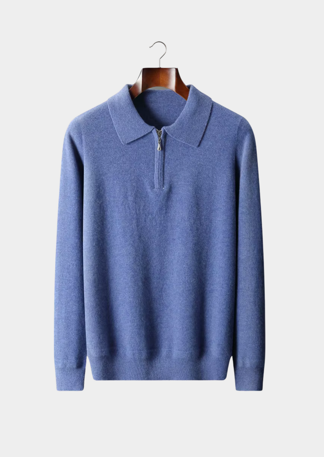 NOBA WOOL HALF ZIP POLO