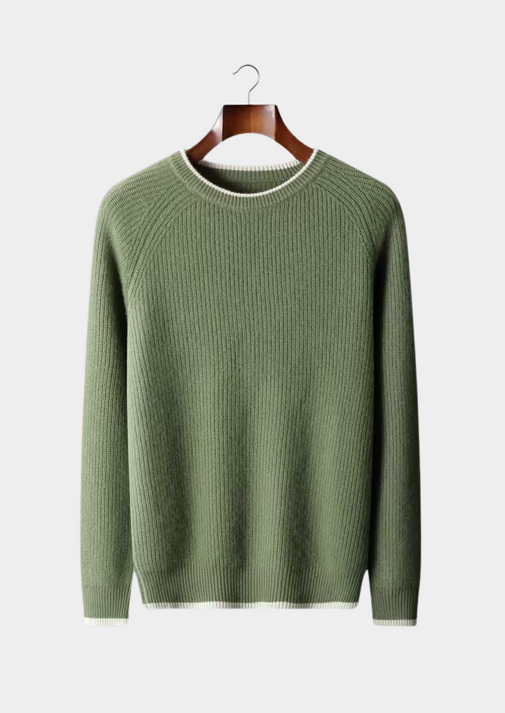 NOBA WOOL TWO TONE CREWNECK