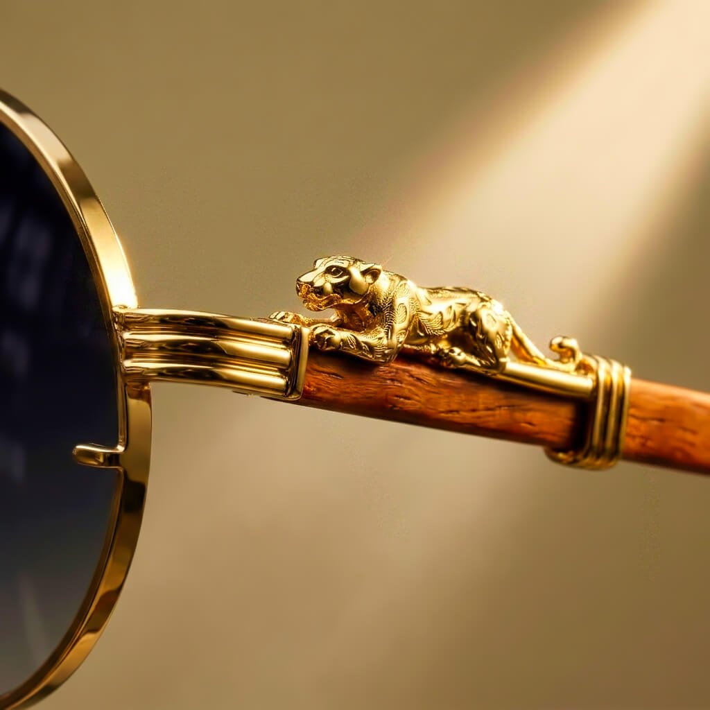 Jaguara Wooden Retro Shades - detail