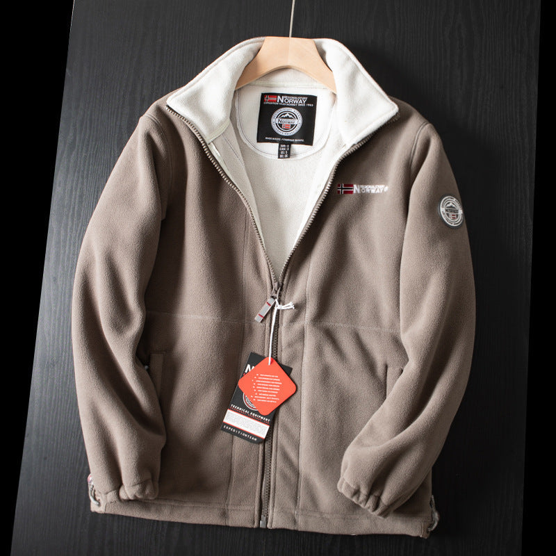 Giacca in sherpa a doppio strato