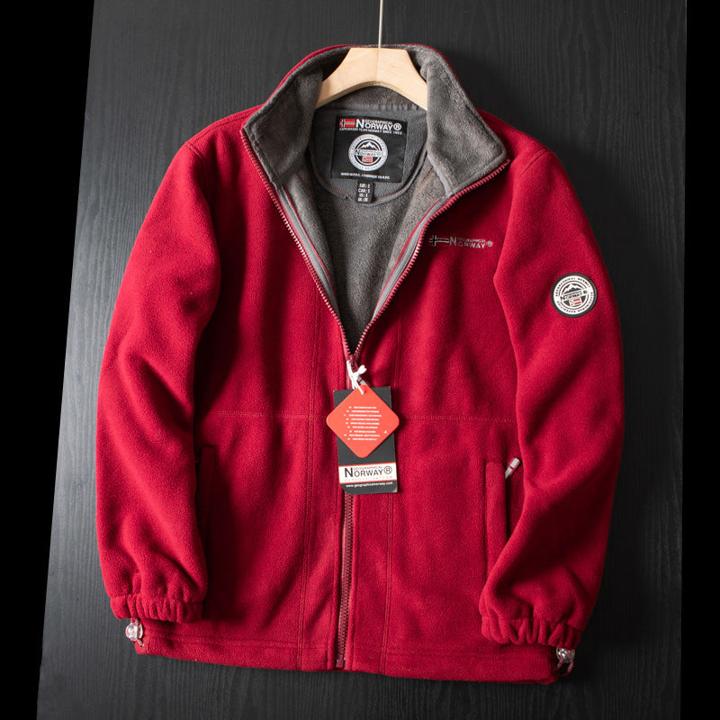 Giacca in sherpa a doppio strato