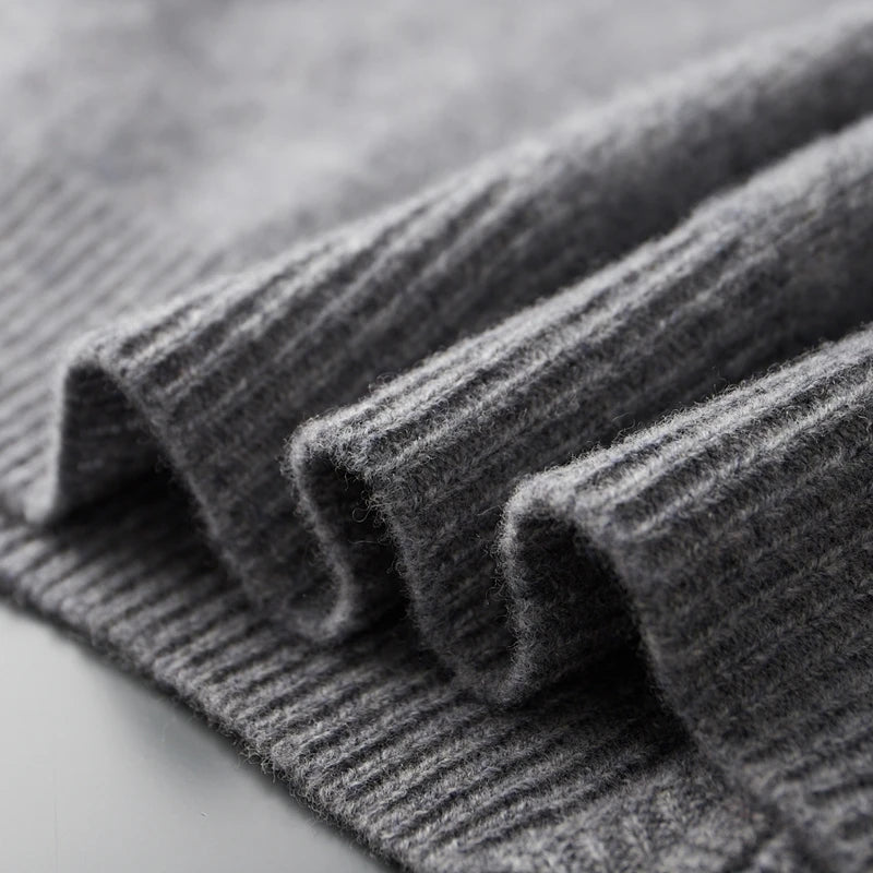 Riku Cashmere Zip Jacket in Gray