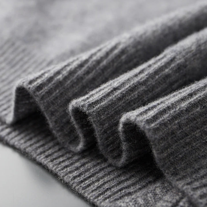 Riku Cashmere Zip Jacket in Gray