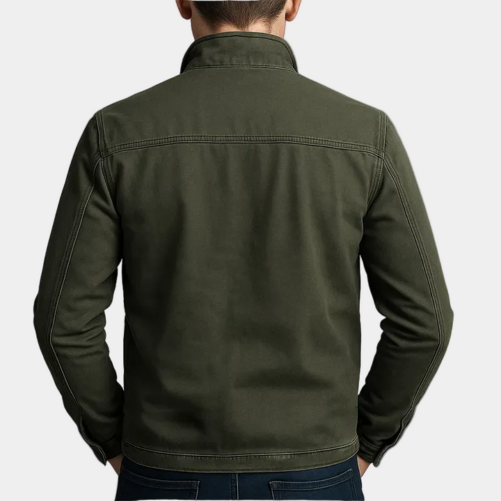 Denver Vintage-Baumwolljacke mit Reißverschluss